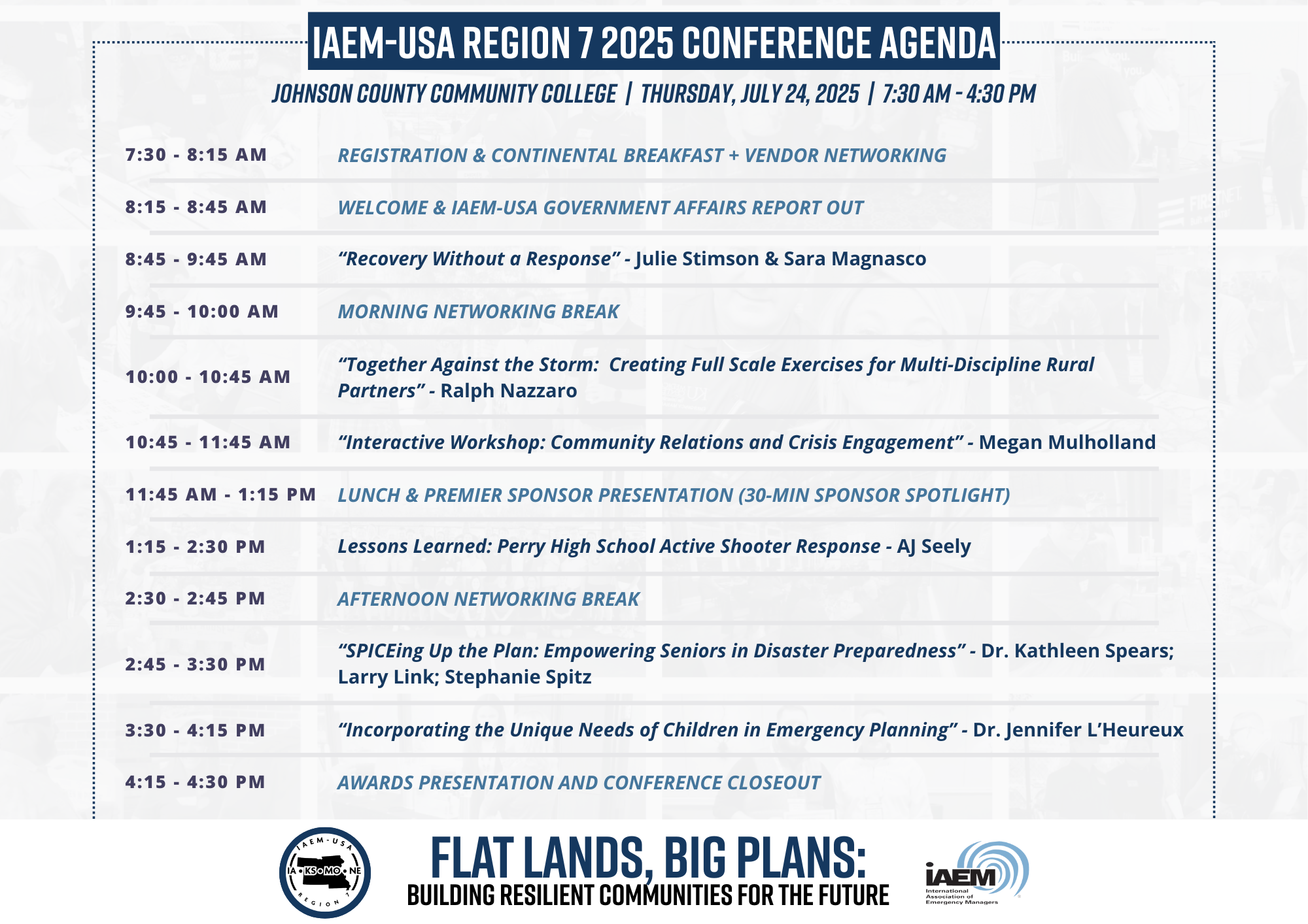 IAEM-USA Region 7 Conference 2025 - Program