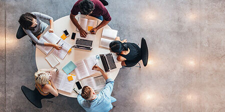 students prepping for exam
