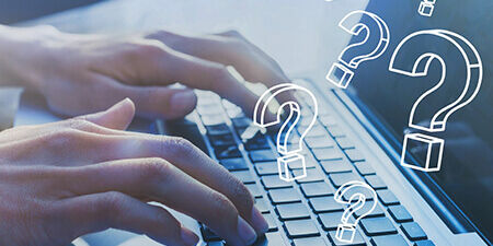 typing on keyboard